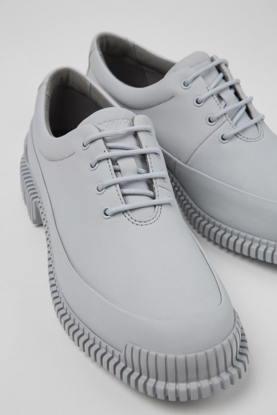 Camper Zapatos De Vestir | Zapato De Piel Gris Para Mujer