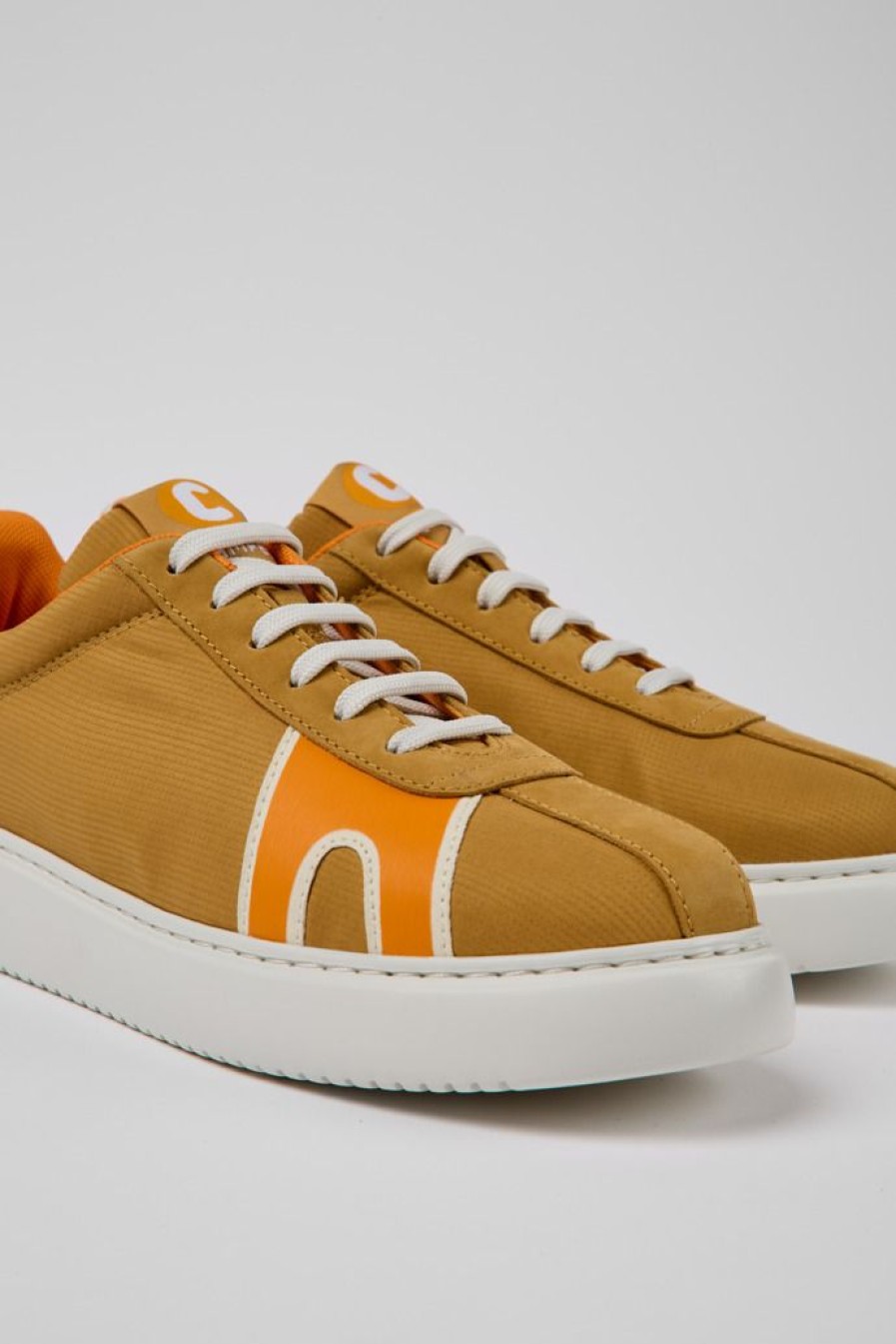 Camper Zapatillas | Sneakers Beige Y Naranja Para Mujer