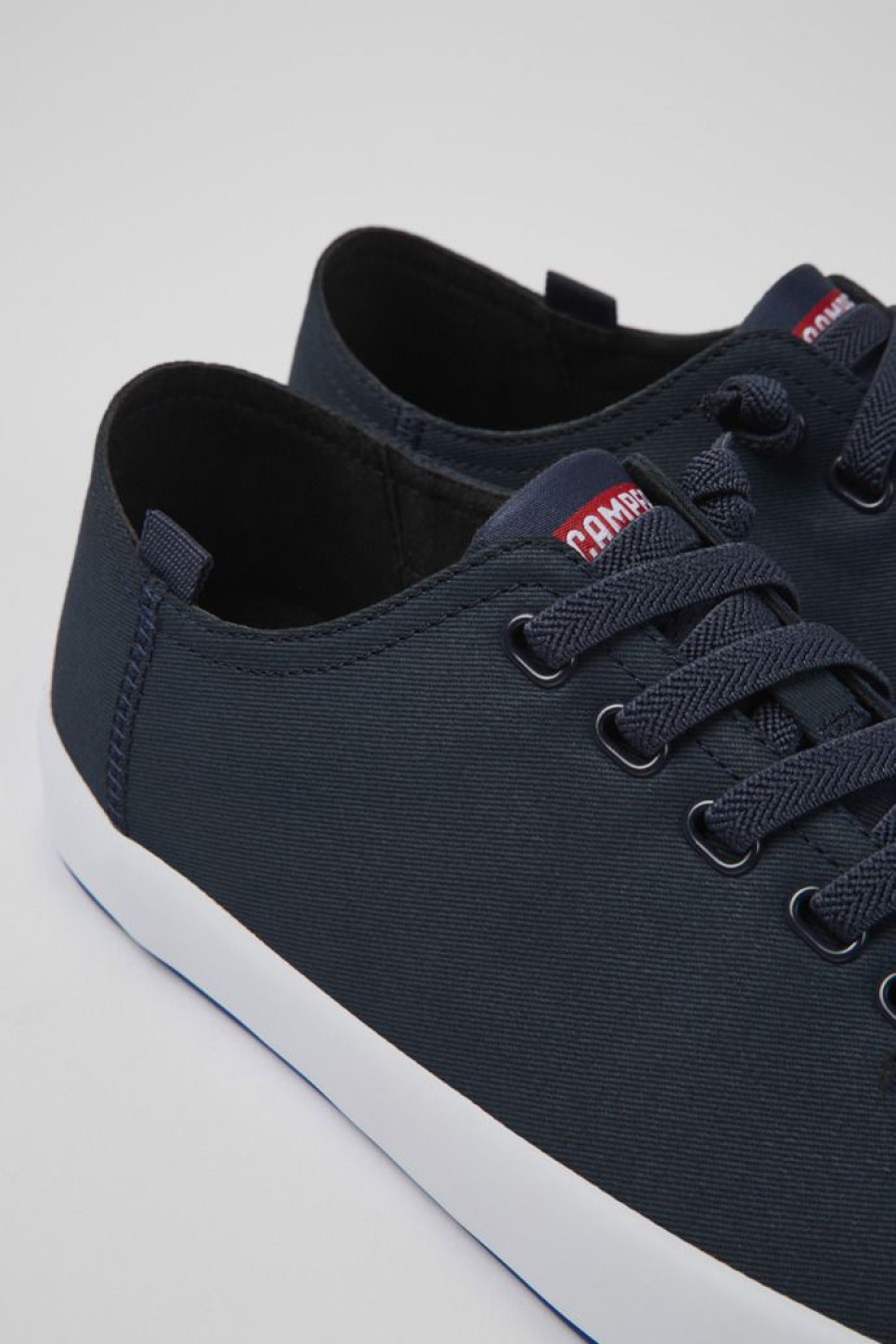 Camper Zapatillas | Zapatos Azules De Tejido Para Hombre
