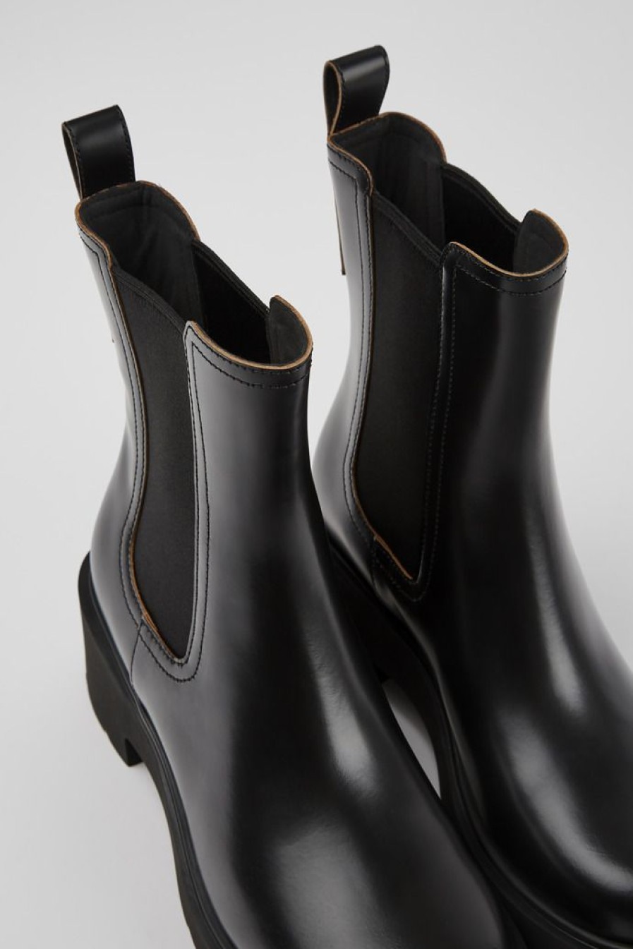 Camper Zapatos De Vestir | Botas De Piel En Color Negro Para Mujer