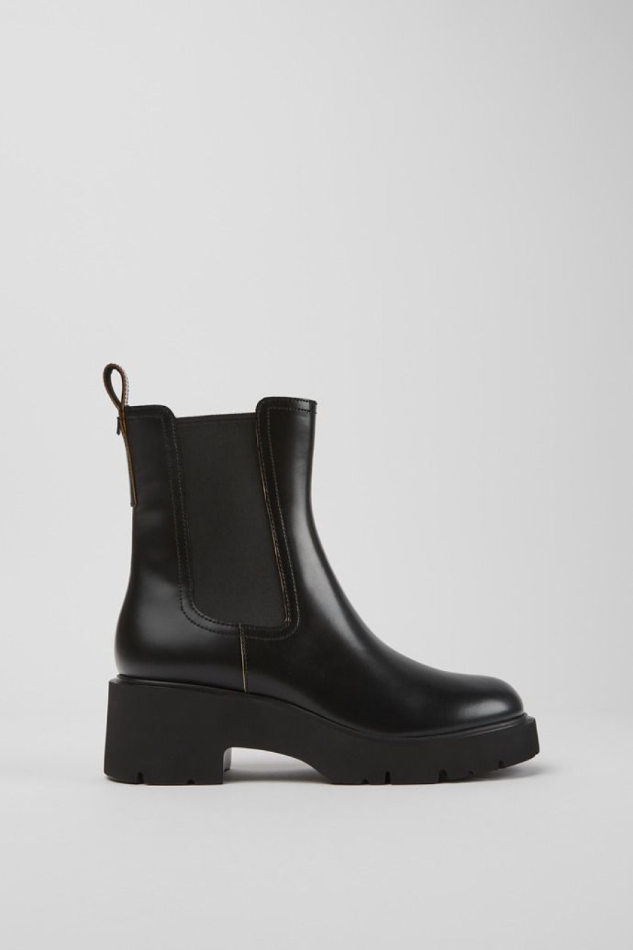 Camper Zapatos De Vestir | Botas De Piel En Color Negro Para Mujer