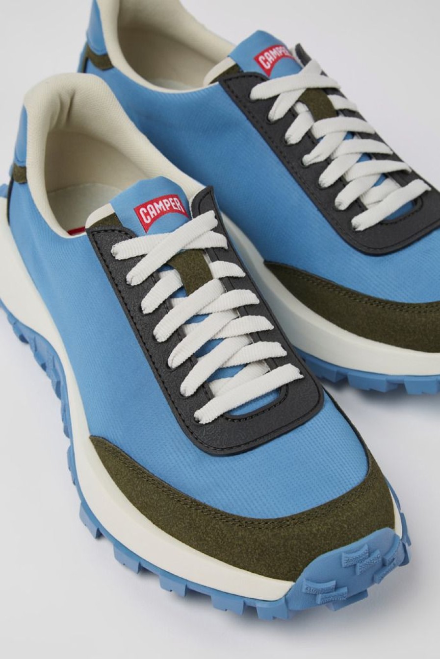 Camper Zapatillas | Sneakers Azules De Tejido Y Nobuk Para Hombre