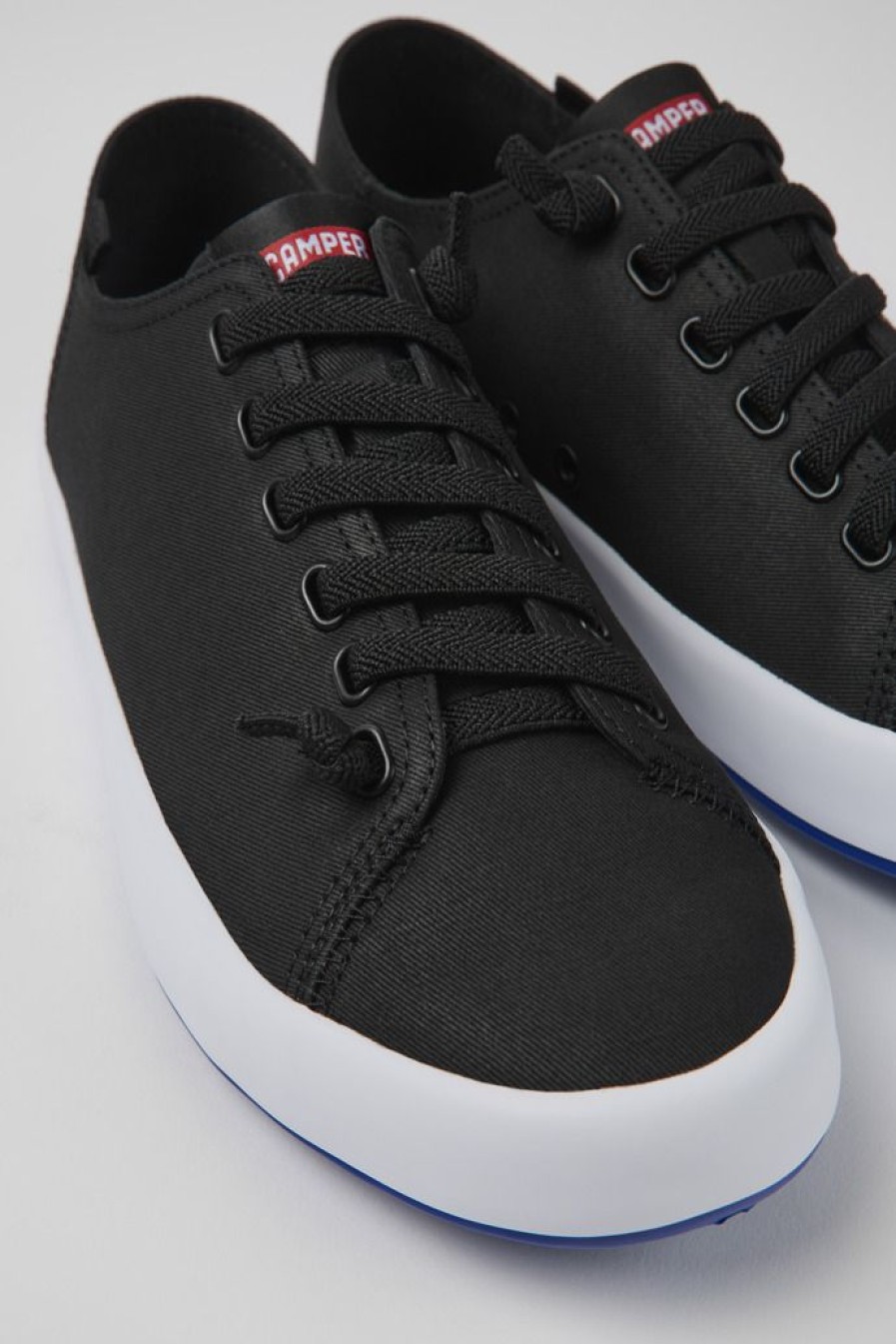 Camper Zapatillas | Zapatos Negros De Tejido Para Hombre