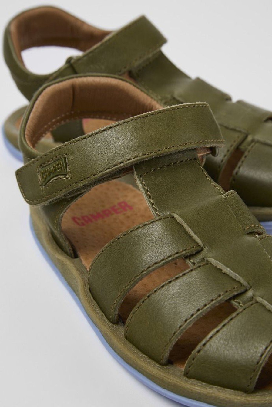 Camper Sandalias | Sandalia De Piel Verde