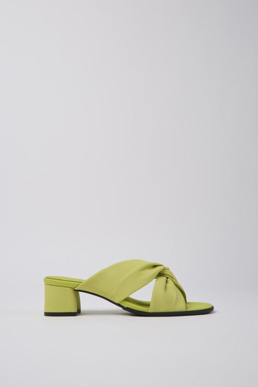 Camper Sandalias | Sandalias Verdes De Tejido Para Mujer