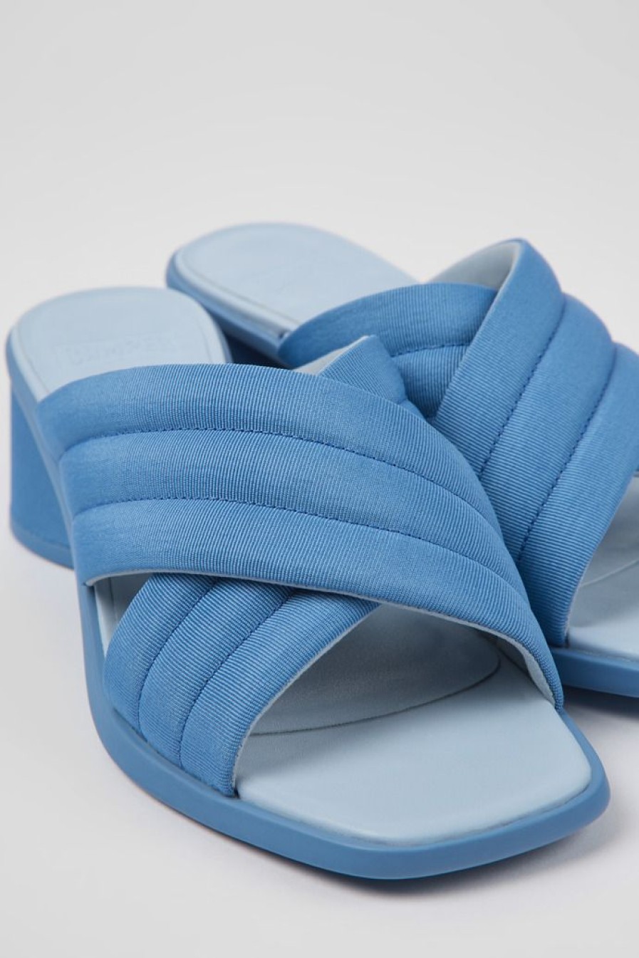 Camper Sandalias | Sandalias Azules De Tejido Para Mujer