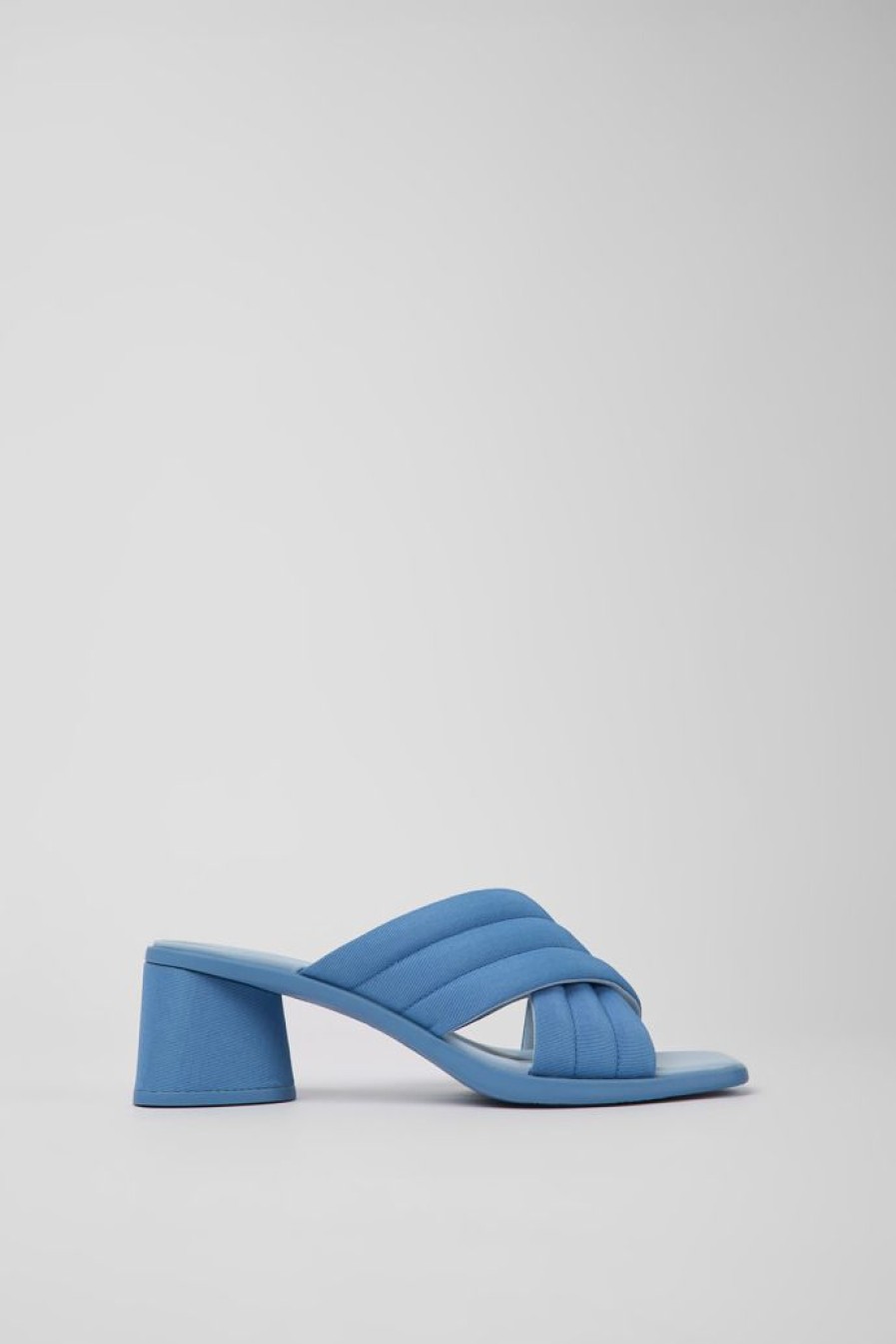Camper Sandalias | Sandalias Azules De Tejido Para Mujer