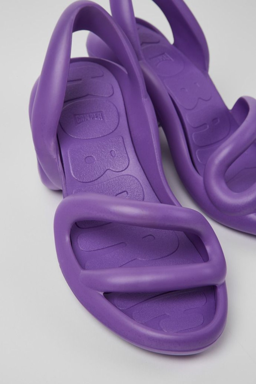 Camper Sandalias | Sandalia Uni De Tacon En Violeta