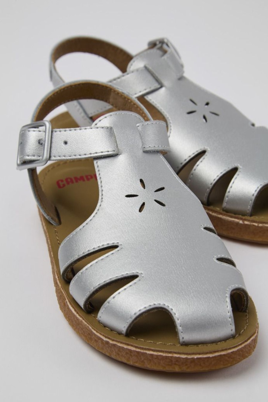 Camper Sandalias | Sandalia De Piel Gris