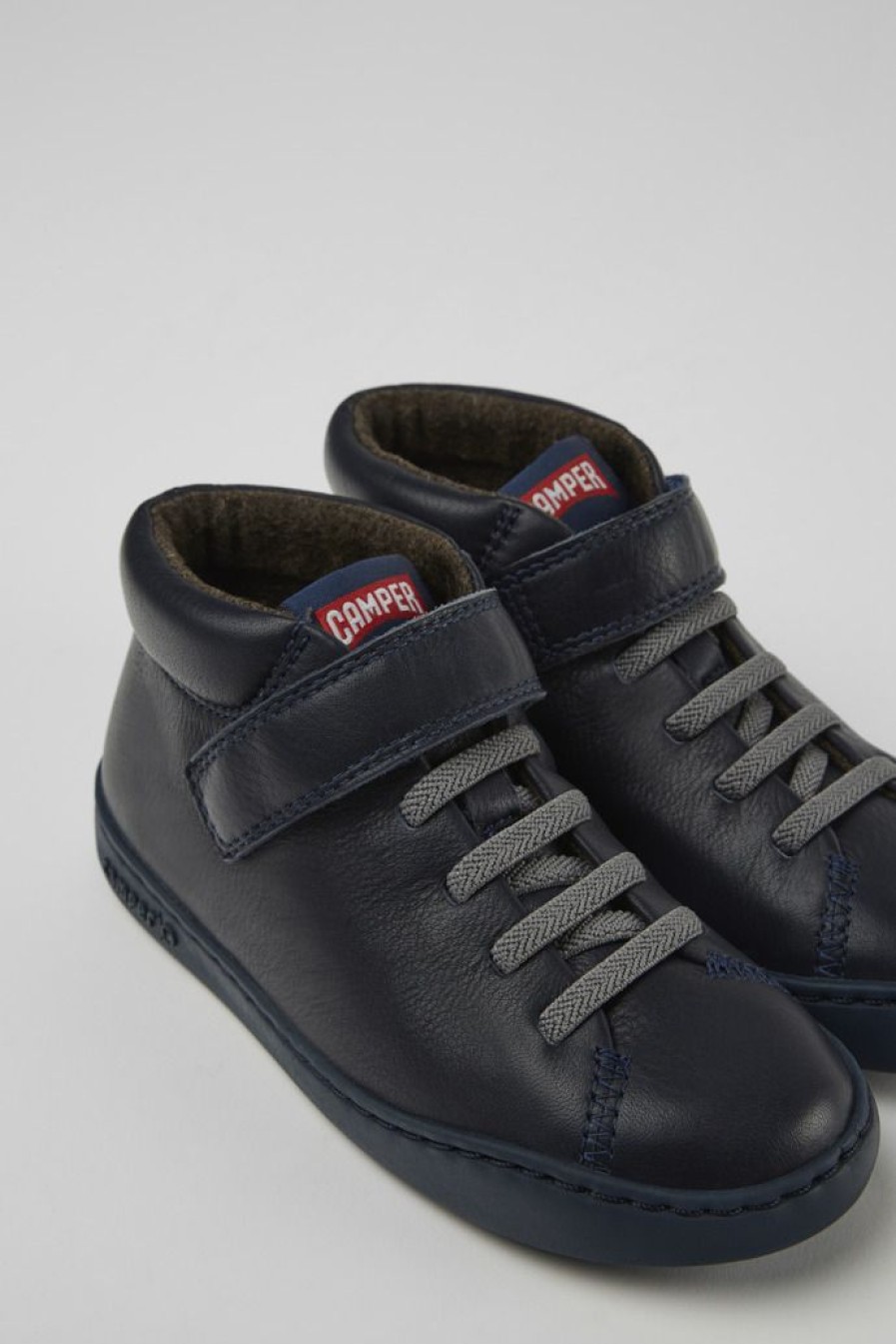 Camper Zapatillas | Sneakers De Piel Azul Oscuro