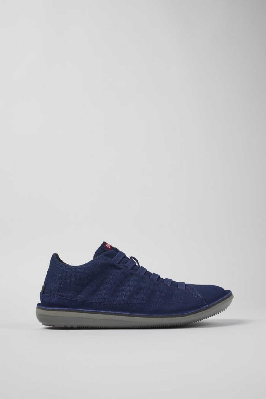 Camper Zapatos Casual | Zapatilla De Baloncesto De Tejido/Nobuk Azul Para Hombre