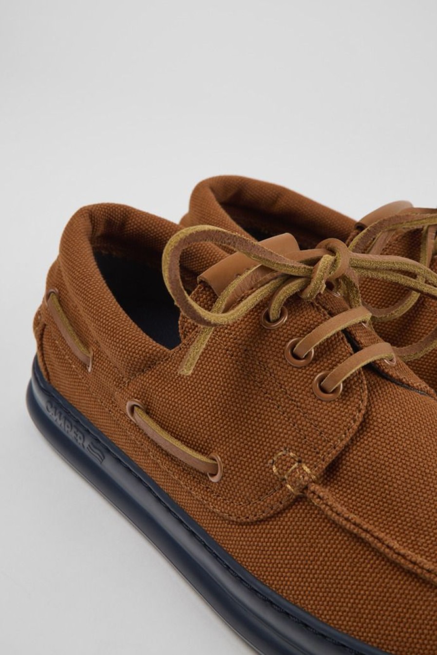Camper Zapatos Casual | Sneakers Marrones De Tejido Para Hombre