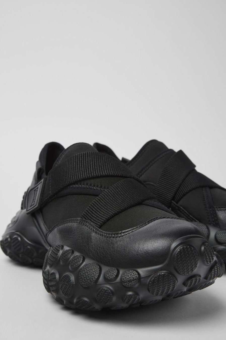 Camper Zapatillas | Sneaker De Tejido/Piel Negra Para Mujer
