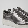Camper Zapatillas | Sneakers Gris Metalizado De Piel Para Mujer