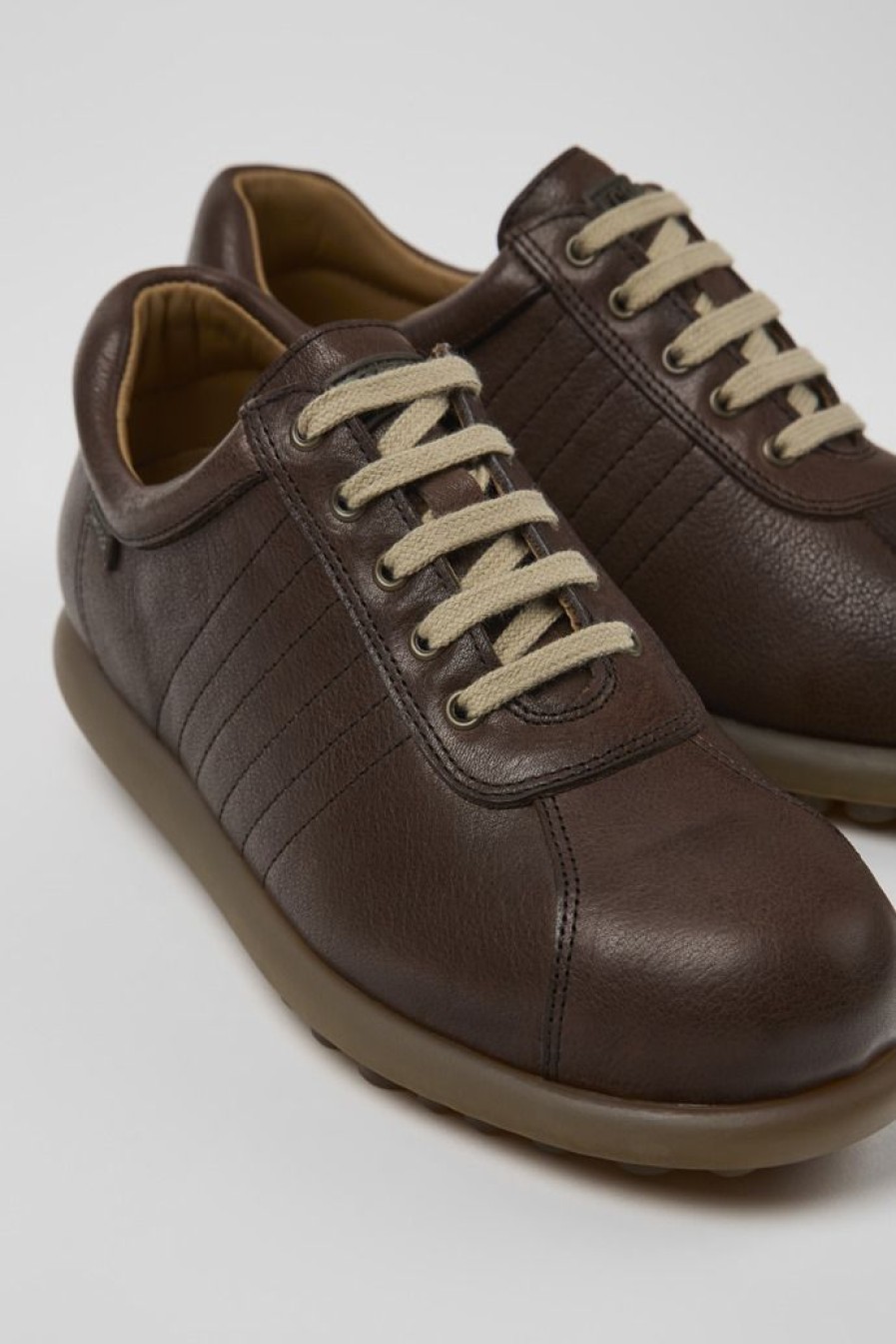 Camper Zapatos Casual | Zapatos Marrones De Piel Vegetal Para Mujer