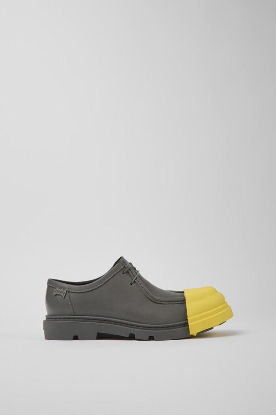 Camper Zapatos De Vestir | Zapatos Grises De Piel Responsable Para Mujer