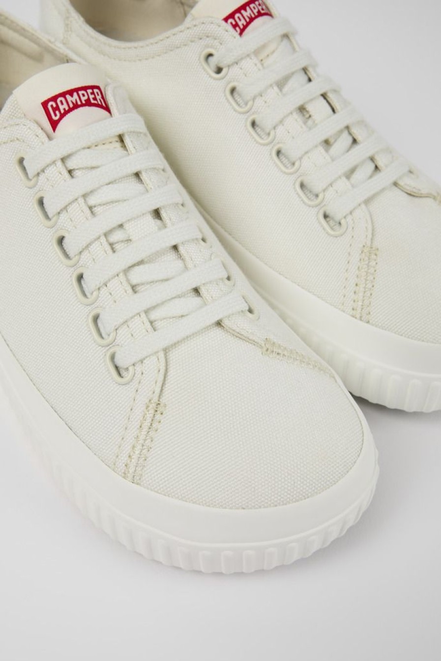 Camper Zapatillas | Zapato De Tejido Blanco Para Mujer