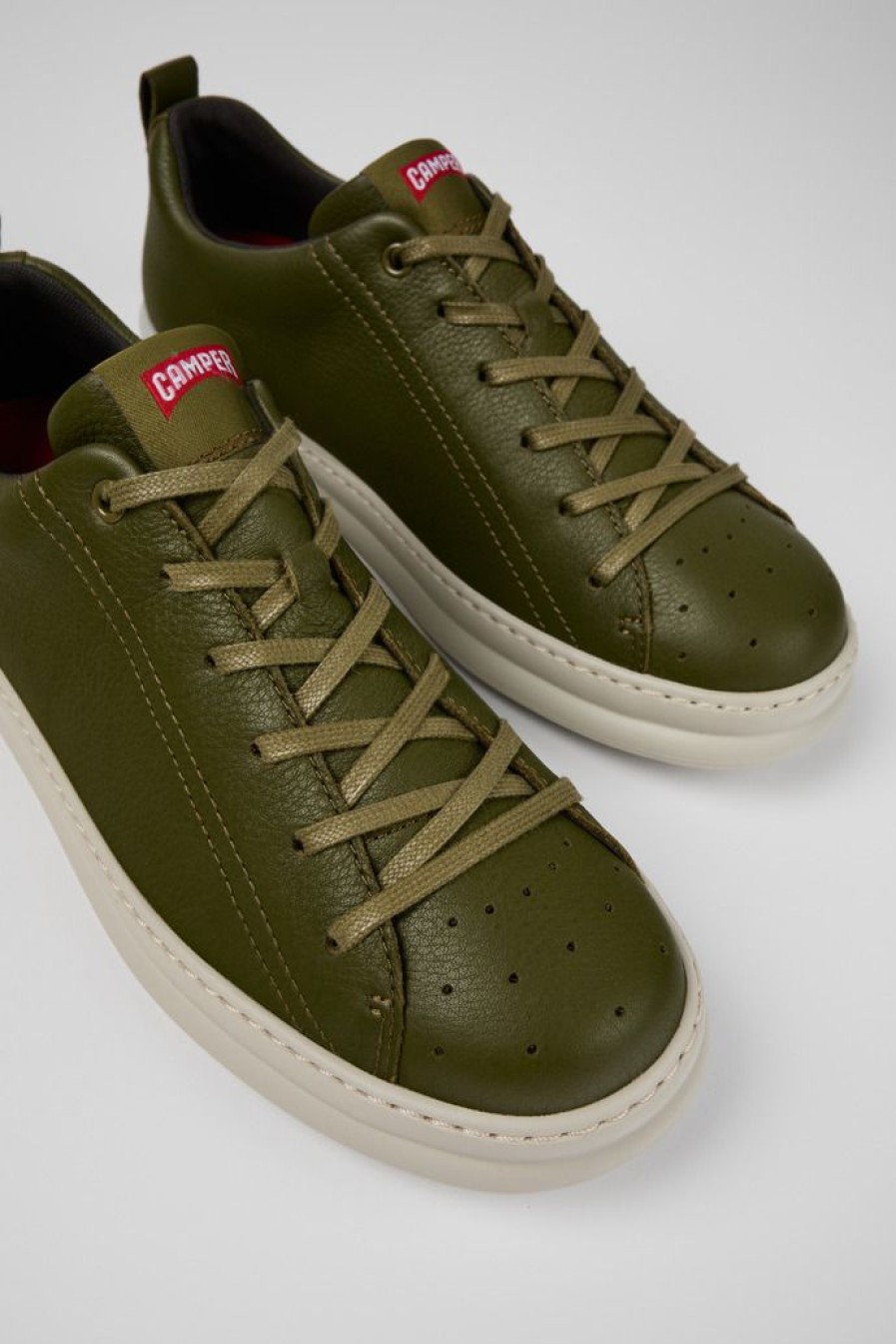 Camper Zapatillas | Sneaker De Piel Verde Para Hombre