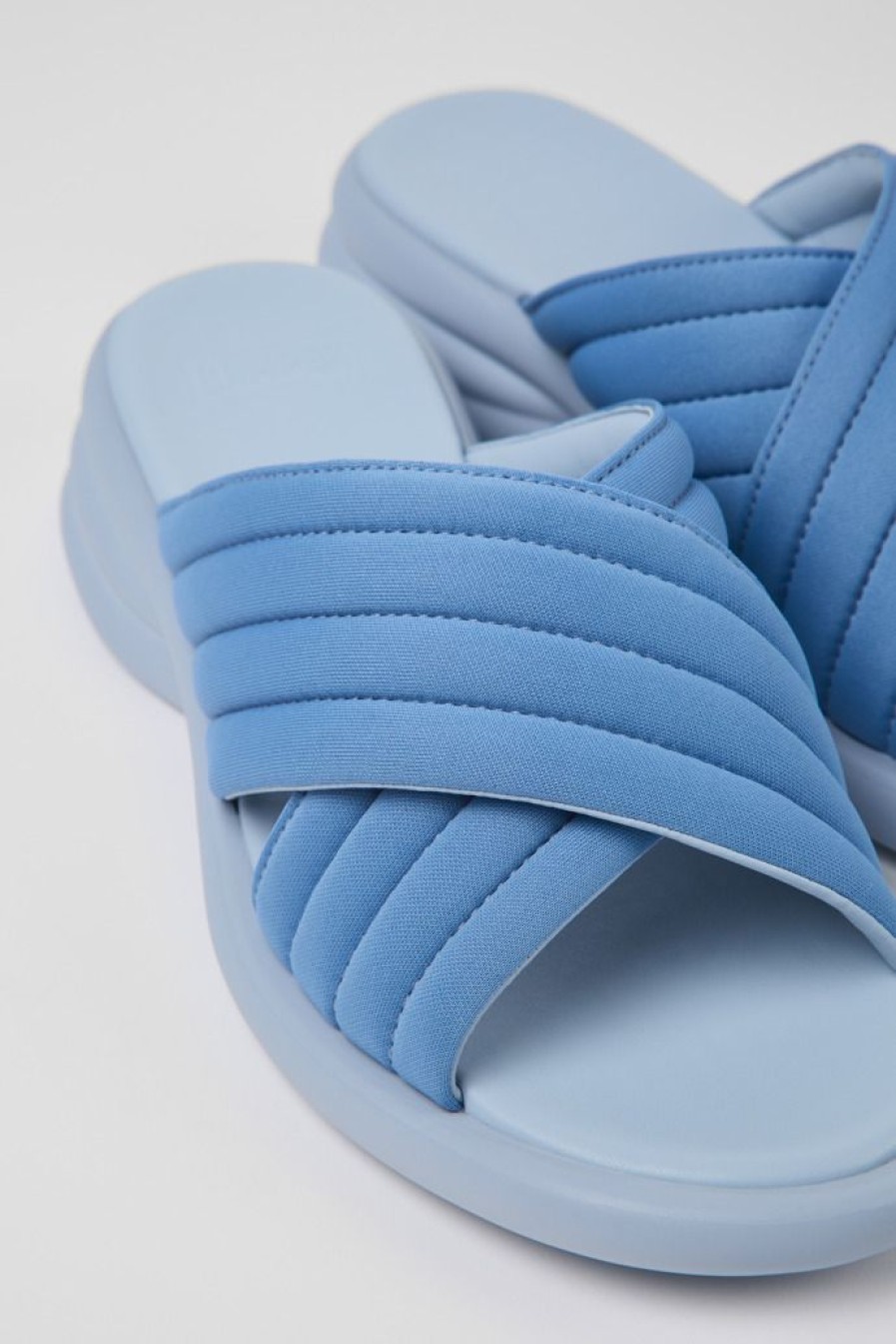 Camper Sandalias | Sandalias Azules De Tejido Para Mujer