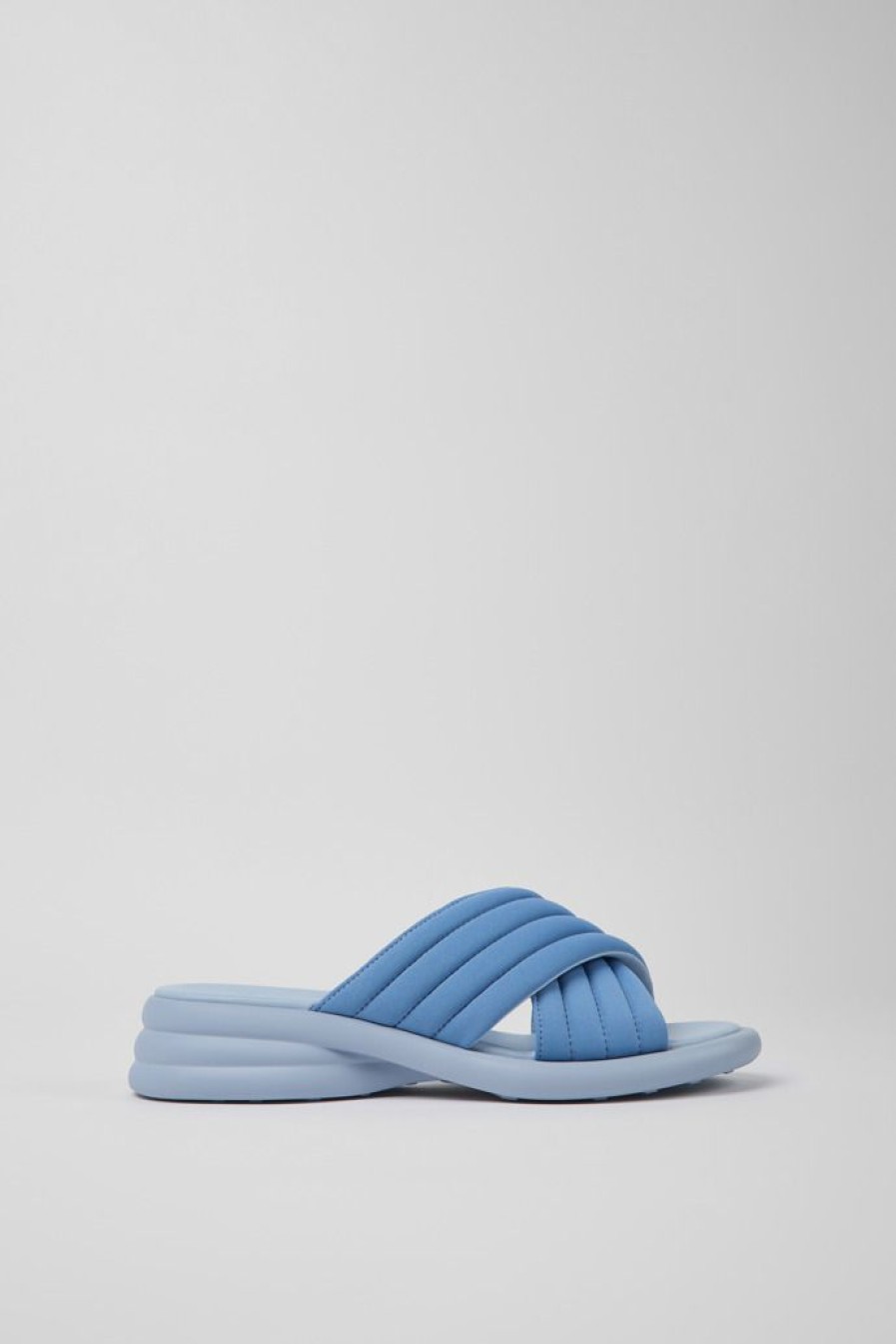 Camper Sandalias | Sandalias Azules De Tejido Para Mujer