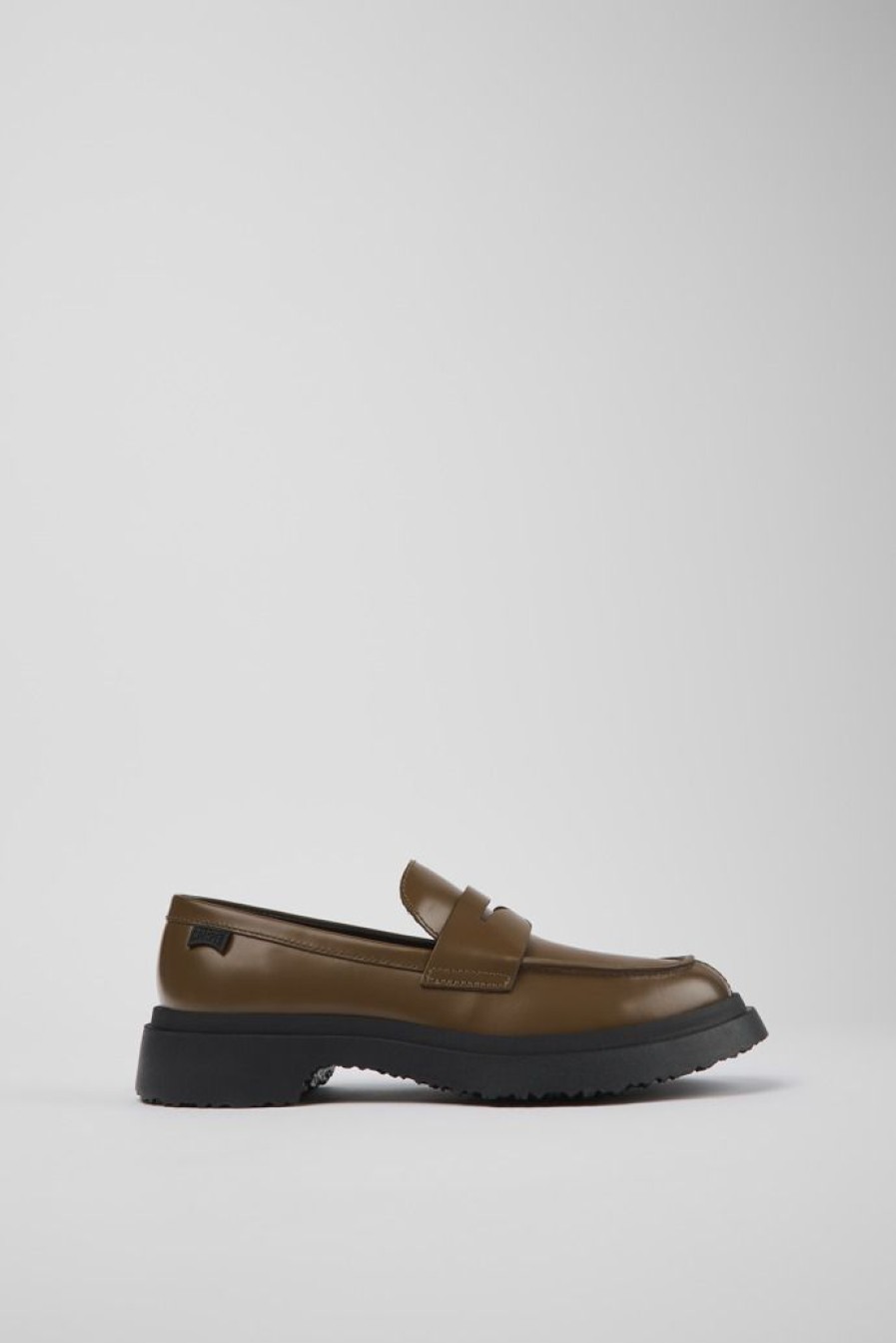 Camper Zapatos De Vestir | Mocasines Marrones De Piel Para Mujer