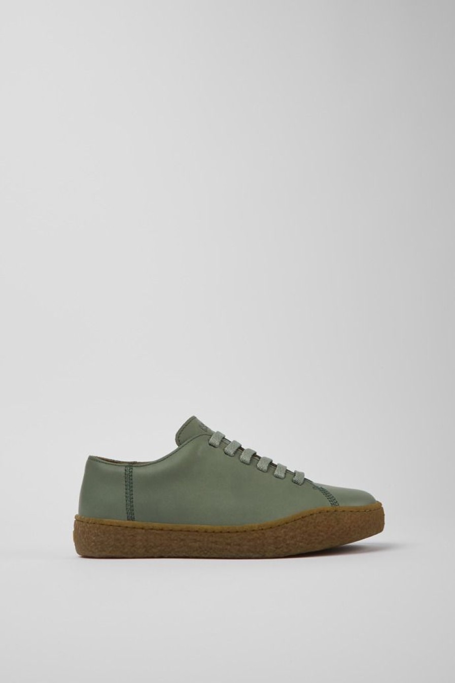 Camper Zapatos Casual | Zapatos Verdes De Piel Para Mujer