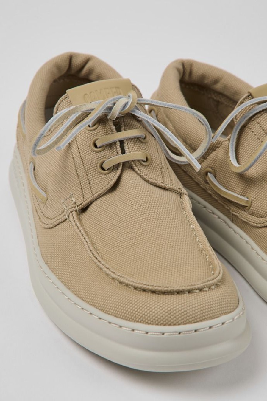 Camper Zapatos Casual | Sneakers Beige De Tejido Para Hombre