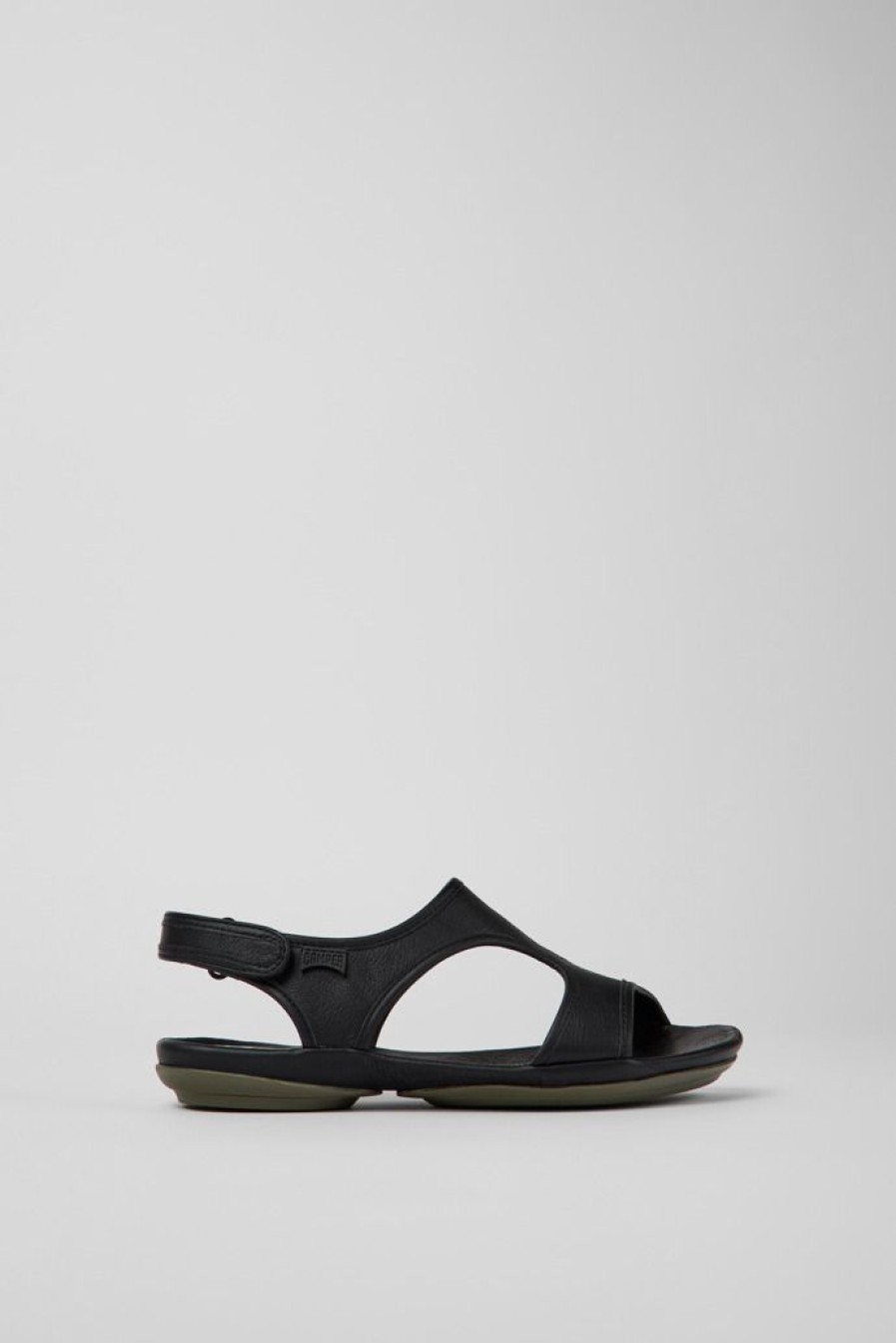 Camper Sandalias | Sandalias Negras De Piel Para Mujer