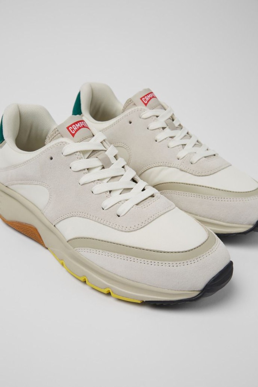Camper Zapatillas | Sneaker Multicolor De Tejido Y Nobuk Para Hombre