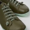 Camper Zapatos Casual | Zapatos De Piel Verde Para Hombre