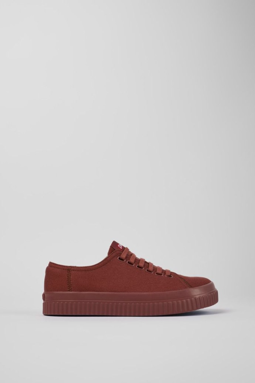 Camper Zapatillas | Zapato Tencel Rojo Para Mujer