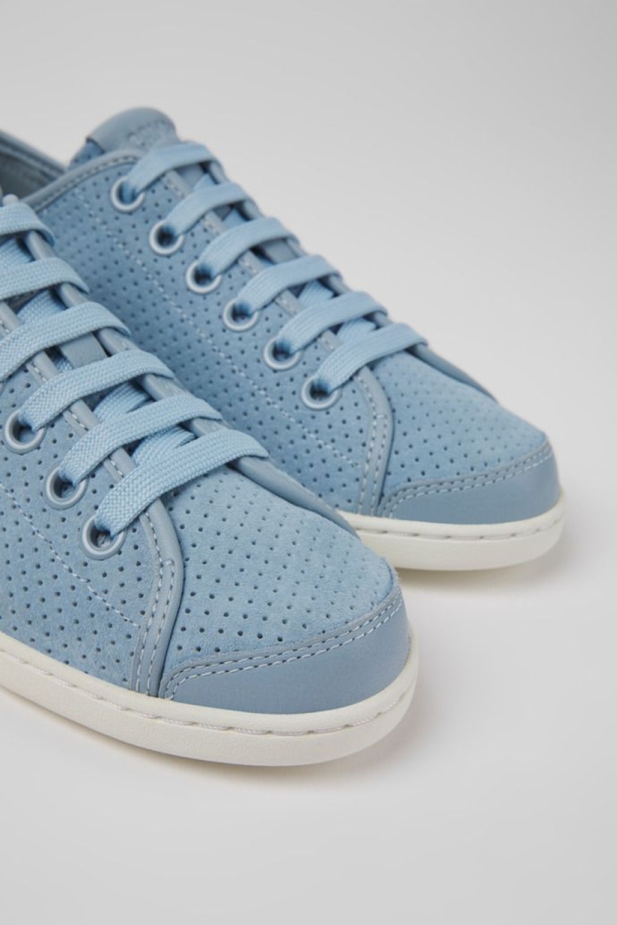 Camper Zapatillas | Sneakers De Piel Y Nobuk Azules Para Mujer