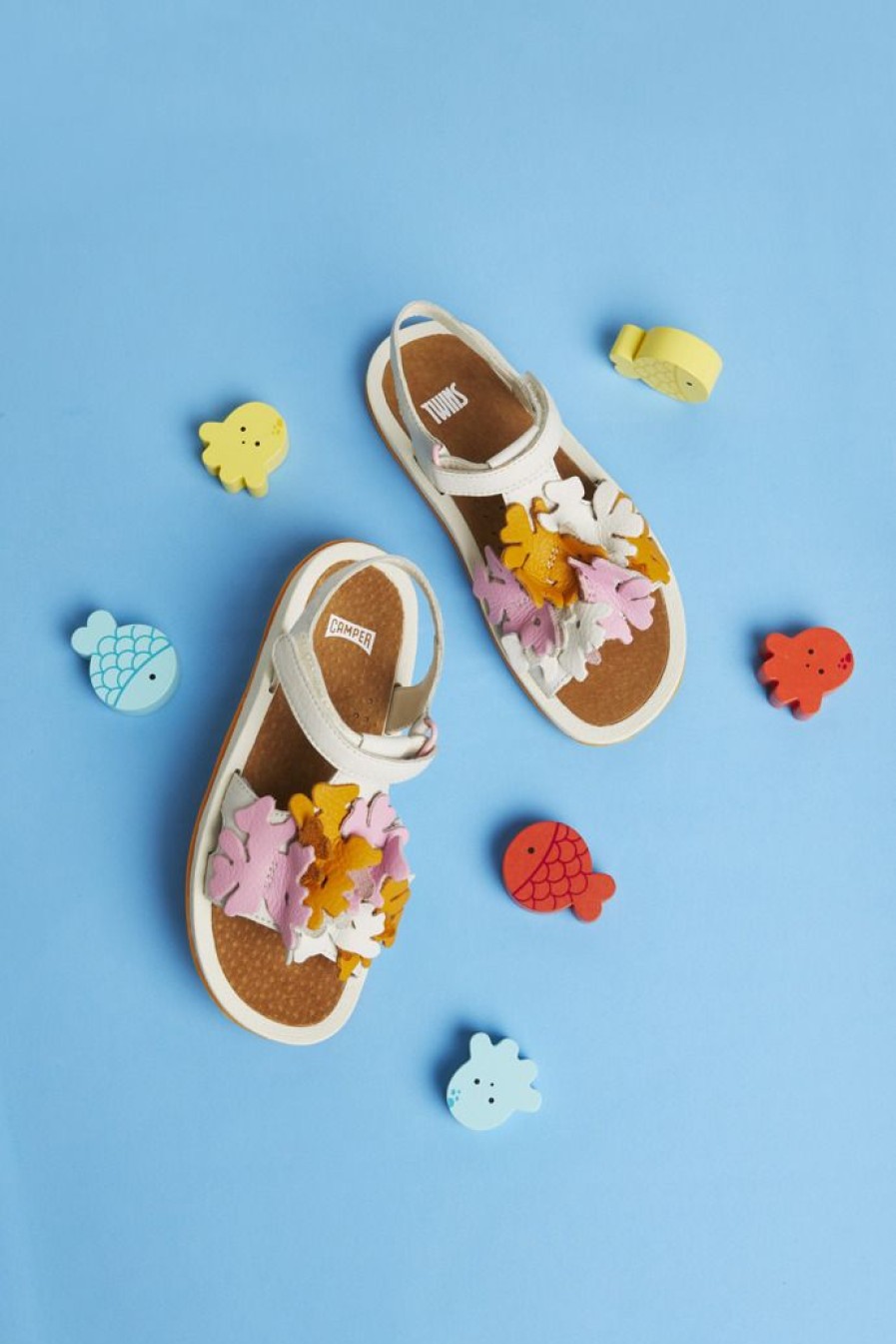 Camper Sandalias | Sandalia De Piel Multicolor