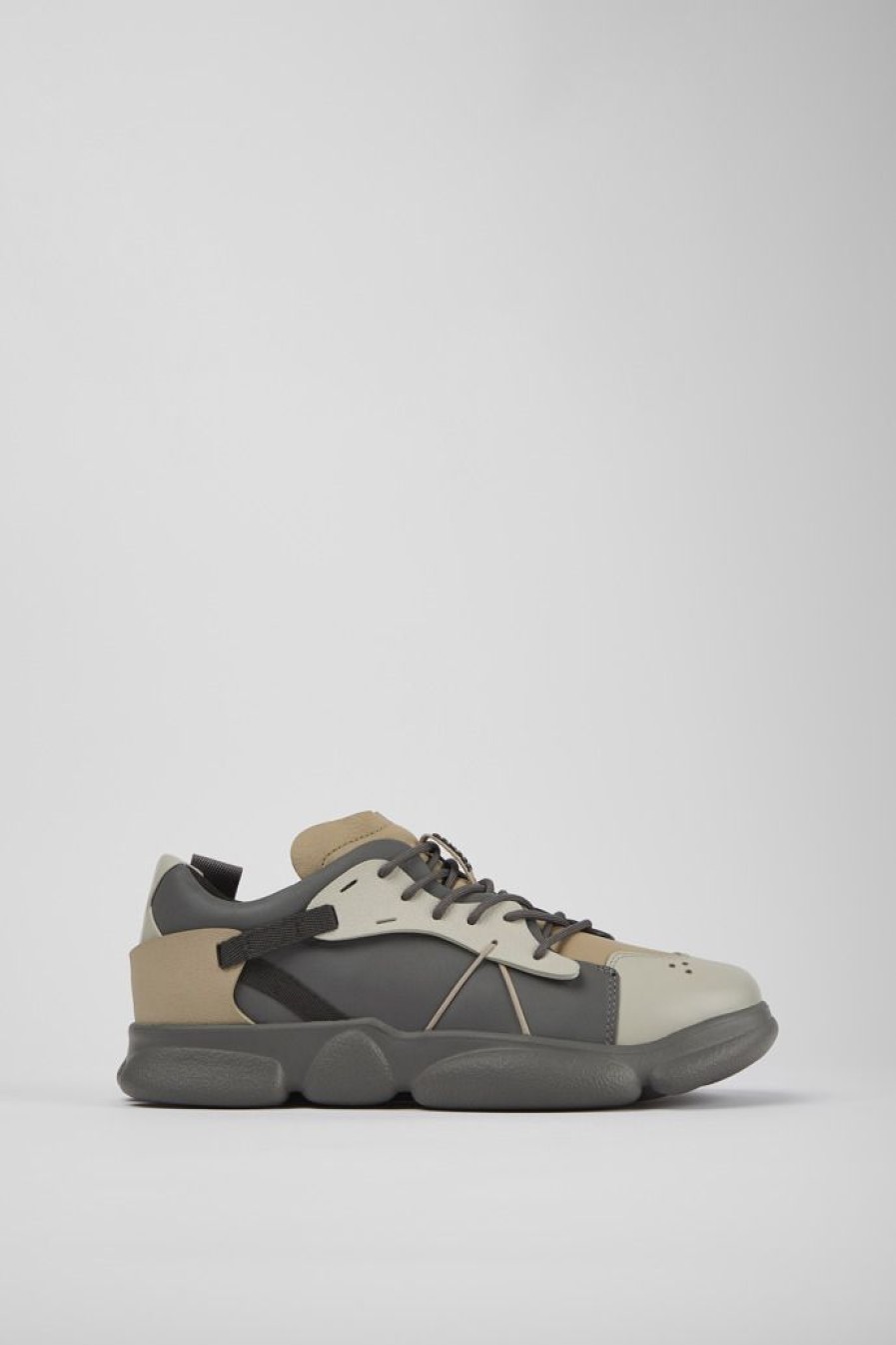 Camper Zapatillas | Sneakers Multicolores De Piel Y Tejido Para Hombre