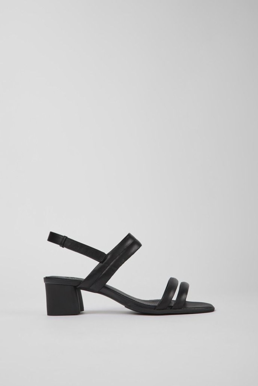 Camper Sandalias | Sandalias Negras De Piel Para Mujer