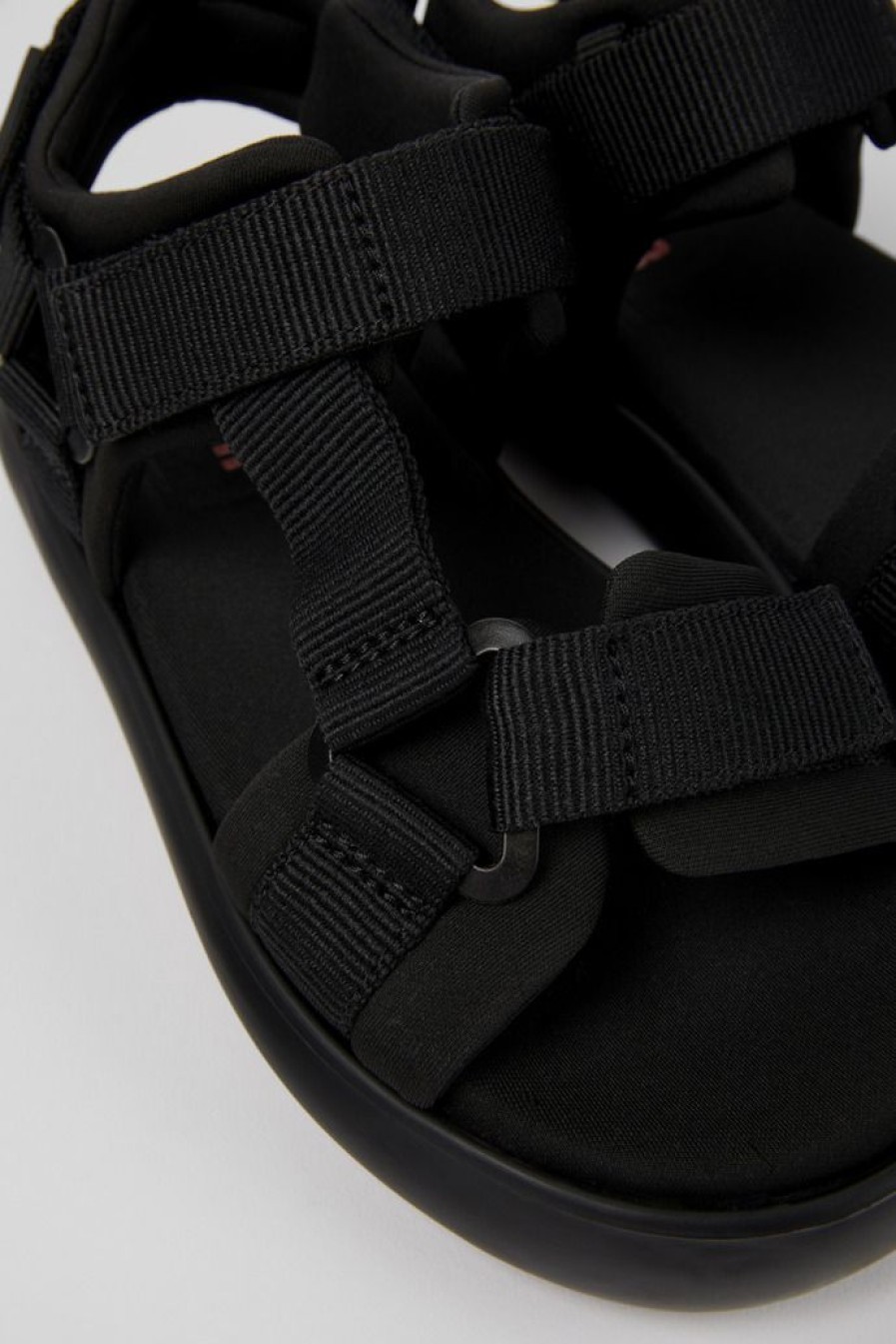 Camper Sandalias | Sandalia De Tejido Negra Para Mujer