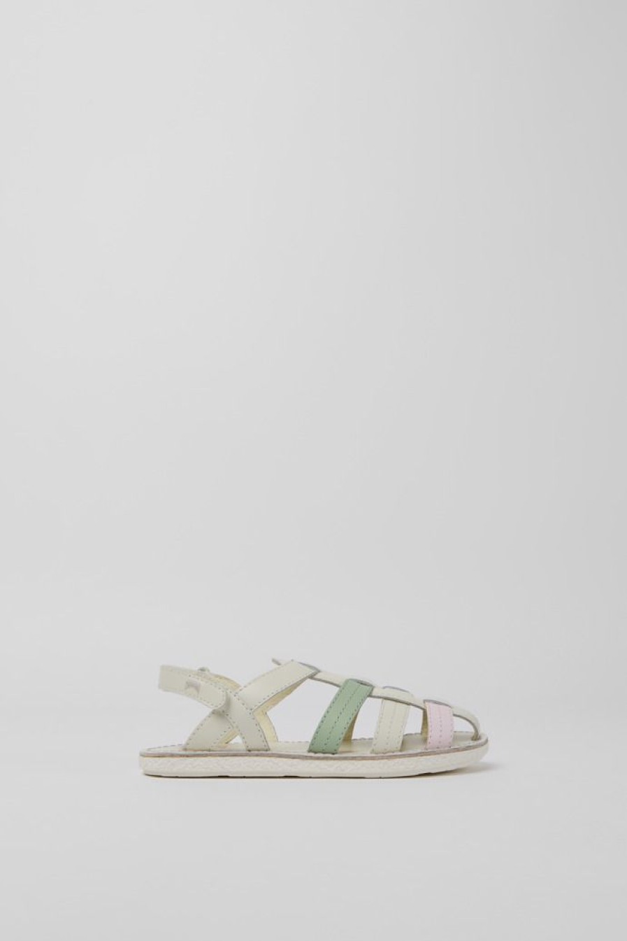 Camper Sandalias | Sandalias Multicolores De Piel Para Nina