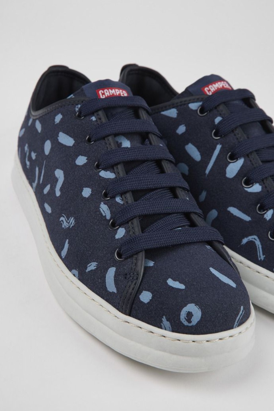 Camper Zapatillas | Sneakers Multicolores De Nobuk Y Piel Para Hombre