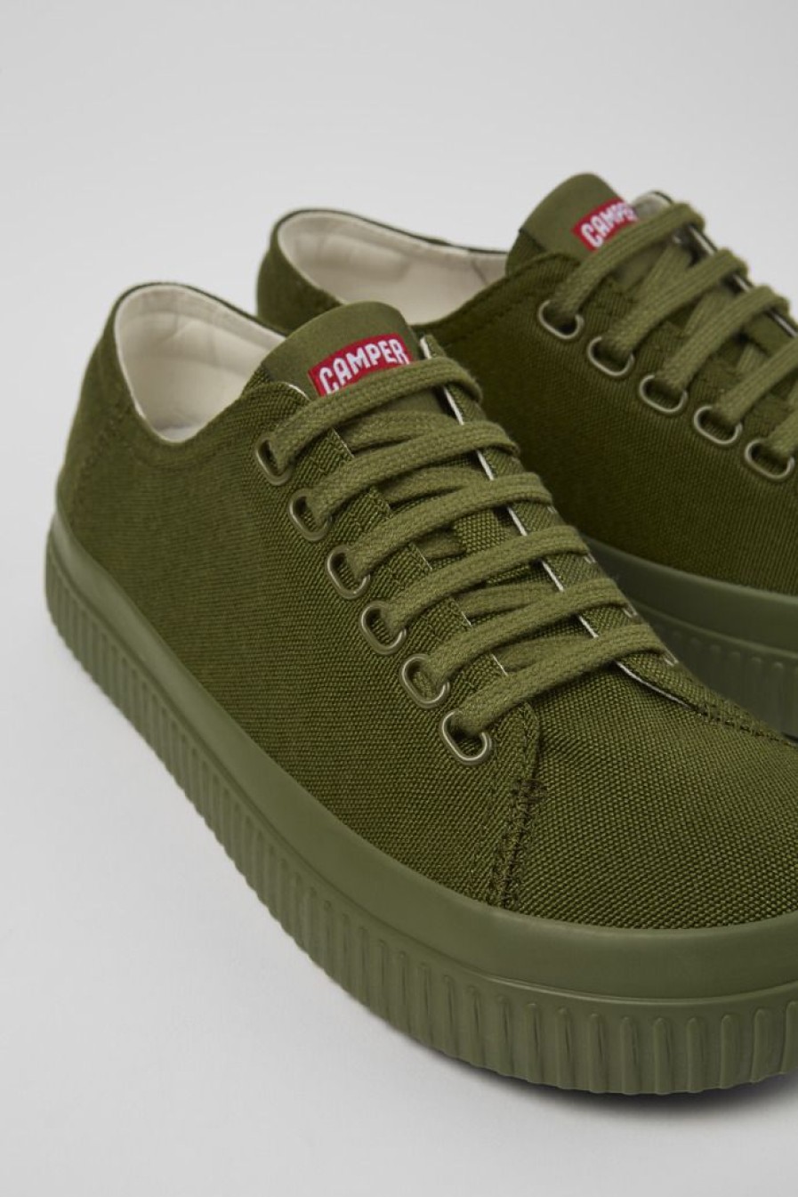 Camper Zapatillas | Zapatos De Tejido Verdes Para Mujer