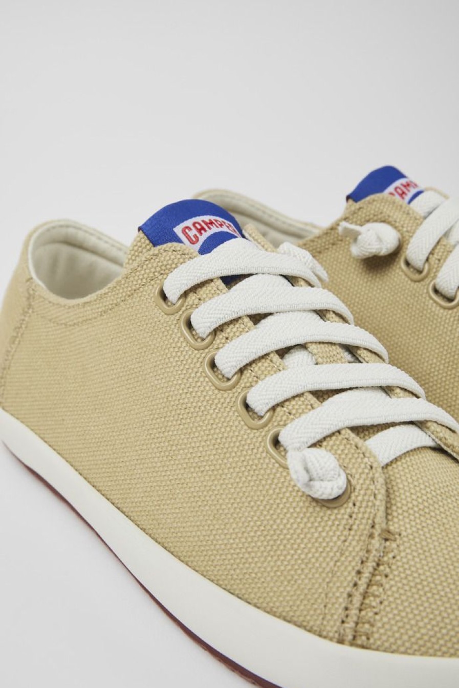 Camper Zapatillas | Sneaker De Tejido Beige Para Mujer