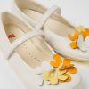Camper Bailarinas | Bailarinas Blancas De Piel Para Ninos
