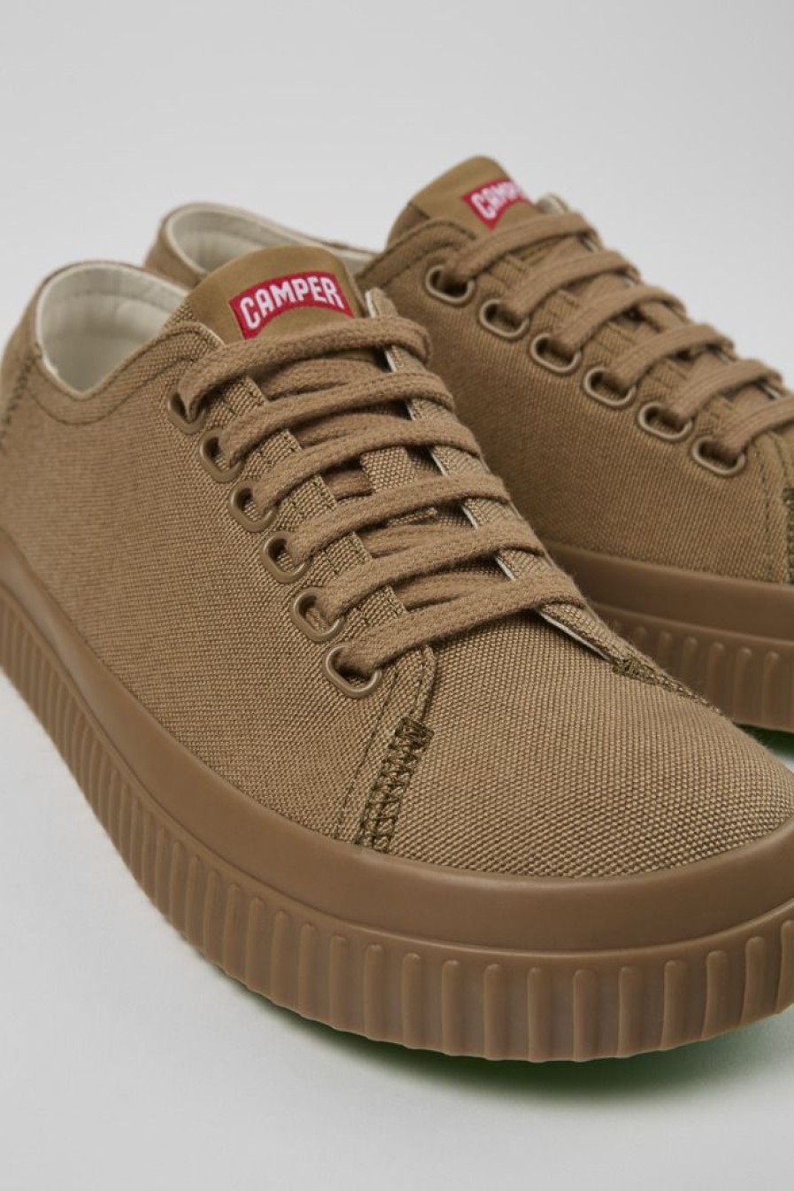 Camper Zapatillas | Zapatos De Tejido Marrones Para Mujer