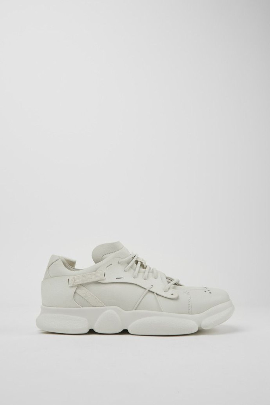 Camper Zapatillas | Sneakers Blancas De Piel Sin Tenir Para Hombre