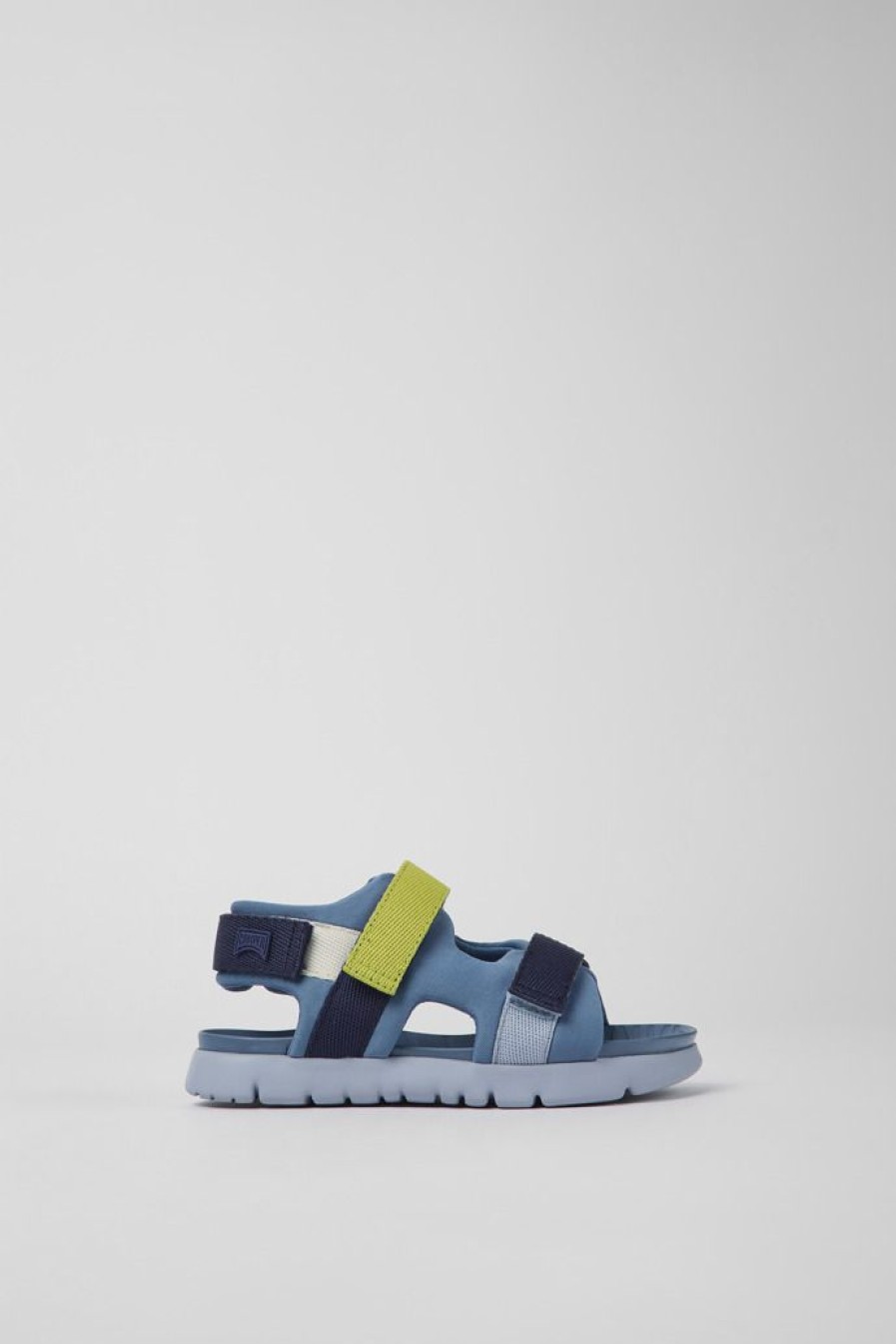 Camper Sandalias | Sandalias Azules De Tejido Para Ninos