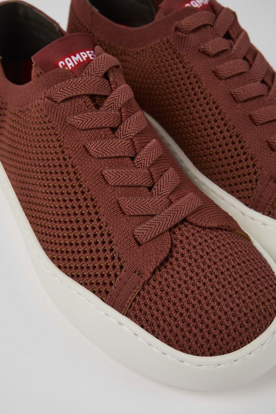Camper Zapatillas | Sneaker De Tejido Roja Para Mujer