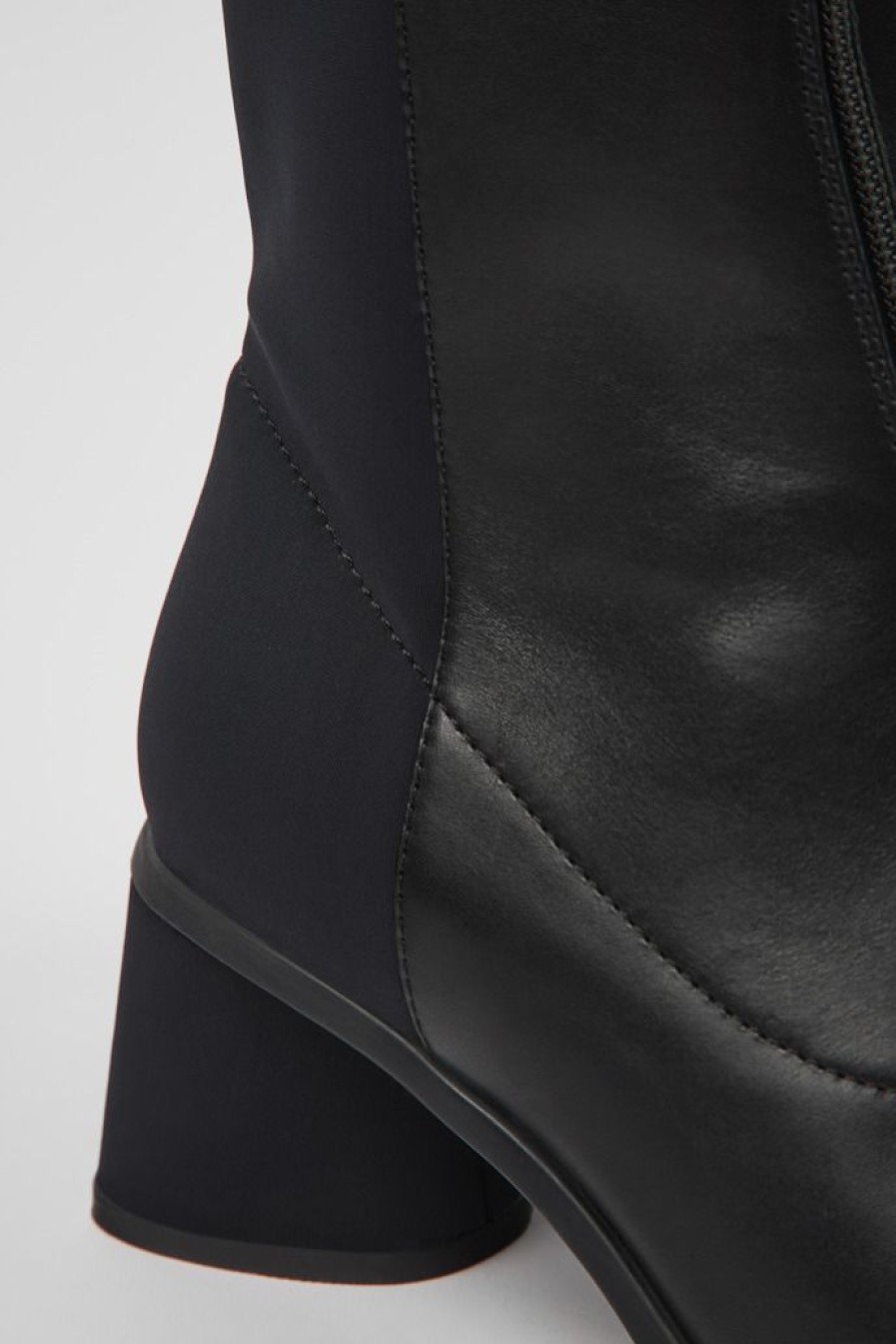 Camper Zapatos De Tacon | Botas Negras De Piel Y Pet Reciclado Para Mujer