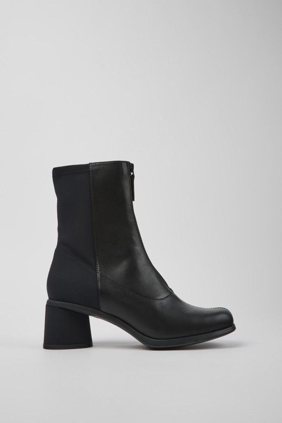 Camper Zapatos De Tacon | Botas Negras De Piel Y Pet Reciclado Para Mujer