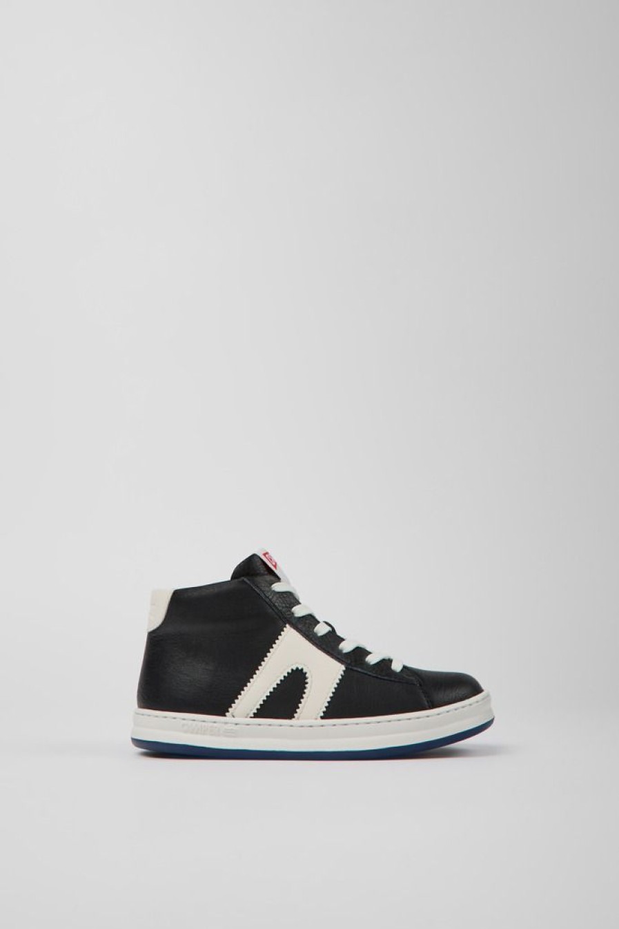 Camper Zapatillas | Sneakers Blancas Y Negras De Piel Para Ninos