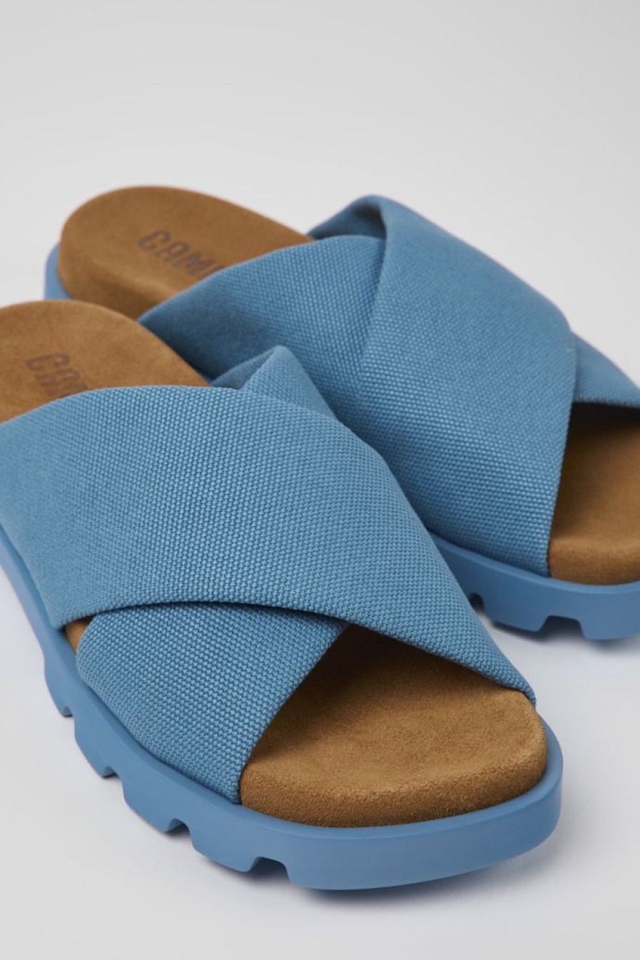 Camper Sandalias | Sandalias Azules De Algodon Reciclado Para Mujer