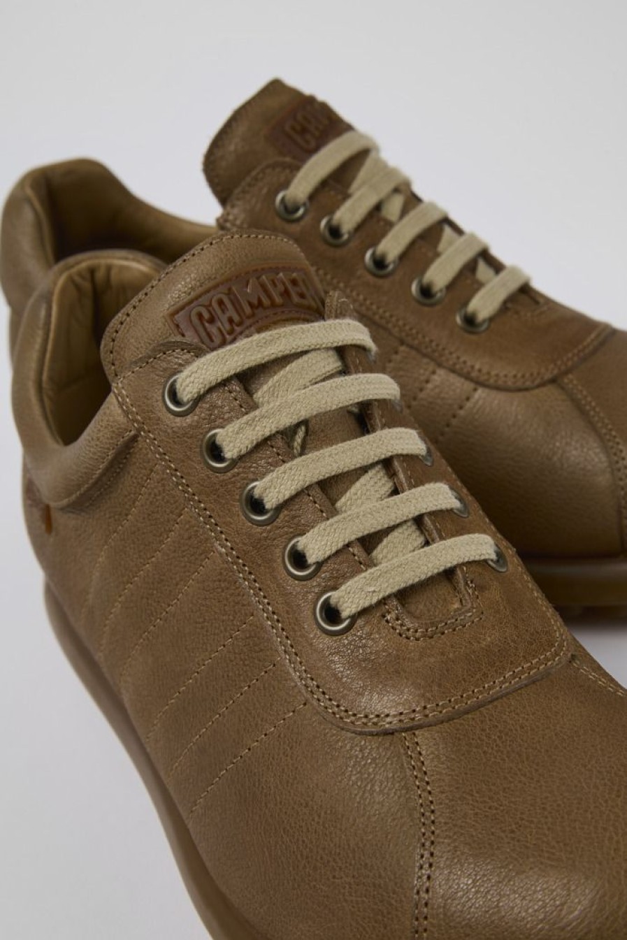 Camper Zapatos Casual | Sneaker Oxford De Piel Marron Para Hombre